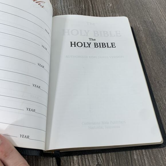 Holy Bible KJV Personal Reference CornerStone Genuine Bonded Leather Red Letter - Picture 7 of 11